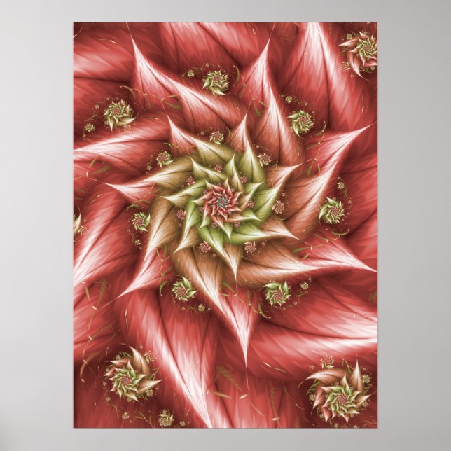 Póster Vintage Pink Rose (Frente)