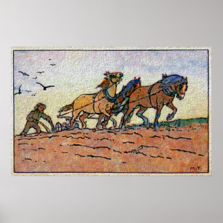 Póster Vintage Plough Team
