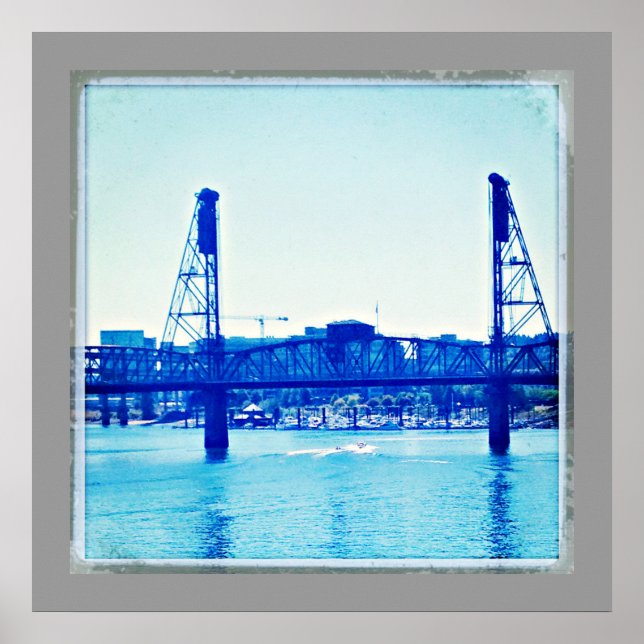 Póster Vintage Portland Bridge (Frente)