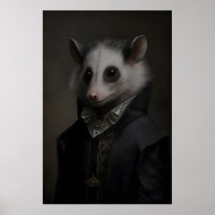 Póster Vintage Possum Gótico, Impresión de Arte de