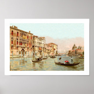 Póster Vintage Postcard Palazzo Franchetti Venezia Venice