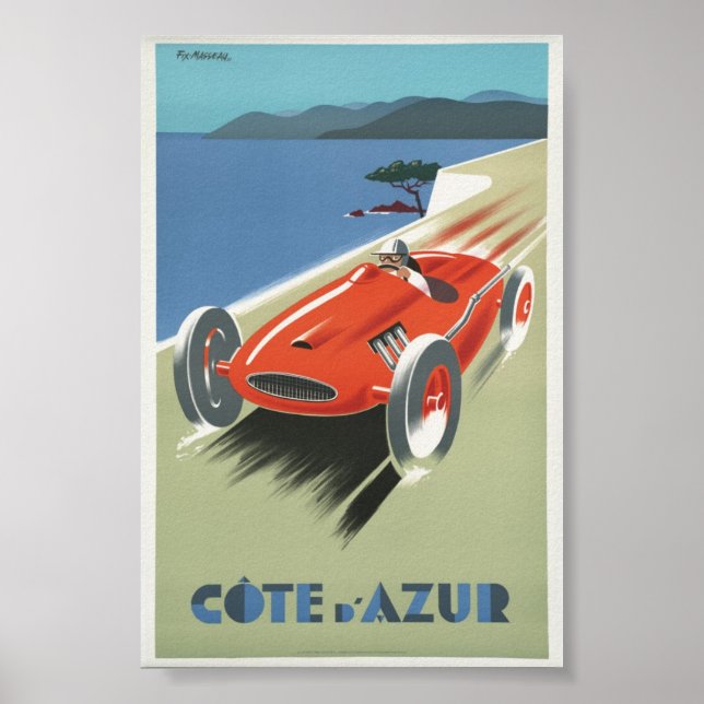 Póster Vintage Poster Cote de Azur French Riviera (Frente)