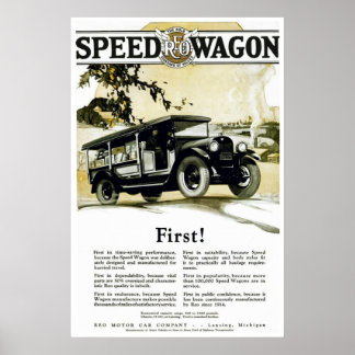 Póster Vintage Poster de Automoción Original Vagón de Vel