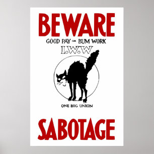 Póster Vintage Poster de Propaganda de IWW