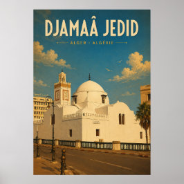 Póster Vintage poster : Djamaâ Jedid - Alger - Algérie