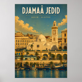 Póster Vintage poster : Djamaâ Jedid - Alger - Algérie