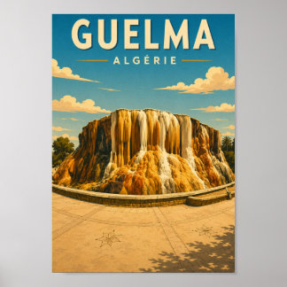 Póster Vintage poster Hammam Meskhoutine (Algérie)