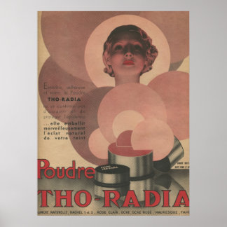 Póster vintage Poudre Tho Radia