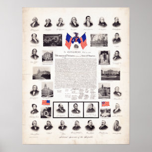 Póster Vintage presidentes políticos