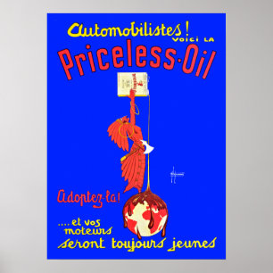 Póster Vintage Priceless Motor Oil Advertisement