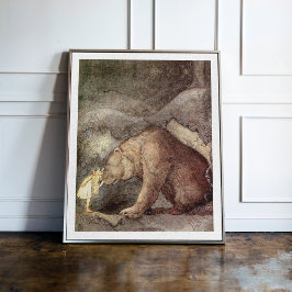 Póster Vintage Princesa Besada en la Nariz por Oso John B
