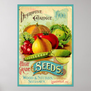 Póster Vintage Produce Seeds Poster