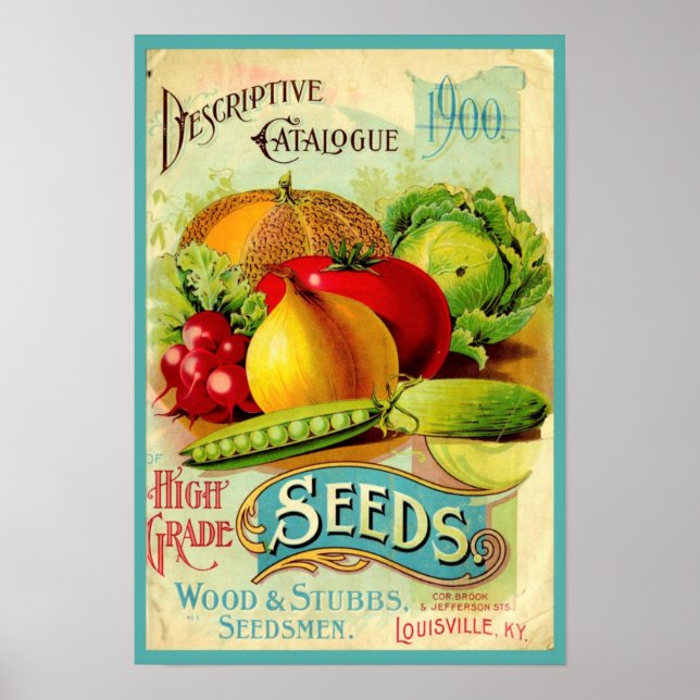 Póster Vintage Produce Seeds Poster (Frente)