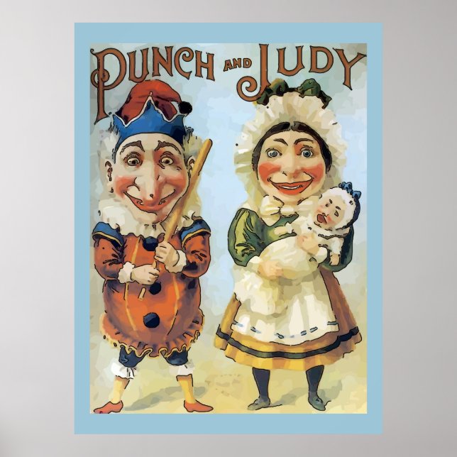 Póster Vintage Punch y Judy (Frente)