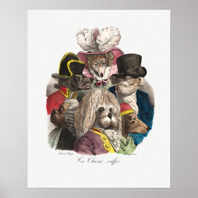 Póster Vintage Pups (Frente)