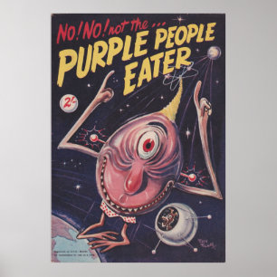 Póster Vintage Purple People Come