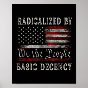 Póster Vintage Radicalizado Por Decencia Básica Graciosa