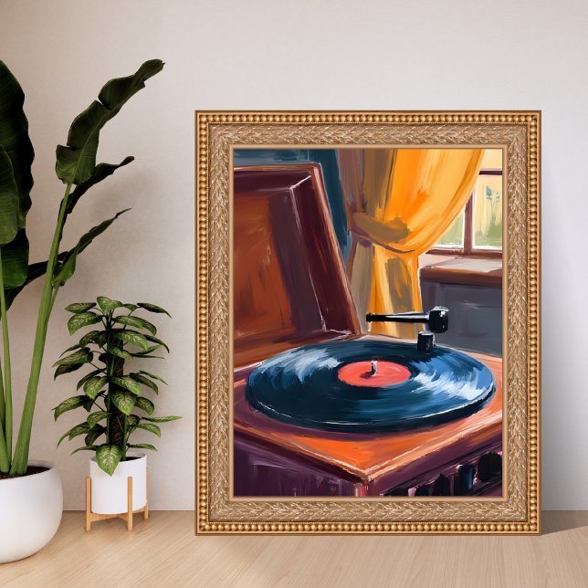 Póster Vintage Record Player Painting (Subido por el creador)