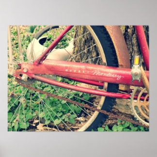 Póster Vintage Red Bicycle Poster