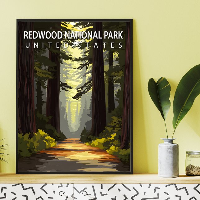 Póster Vintage Redwood National Park – Majestic Forest (Subido por el creador)