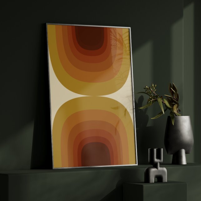 Póster Vintage Retro 70 Earthy Geometric Rainbow Modern (Subido por el creador)