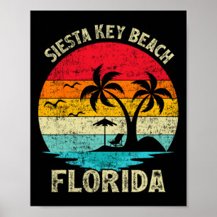 Póster Vintage Retro Florida Siesta Key B