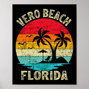 Póster Vintage Retro Florida Vero Beach