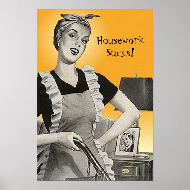 Póster Vintage Retro Gracioso Vacío Hogar Aburrido! Póste (Frente)