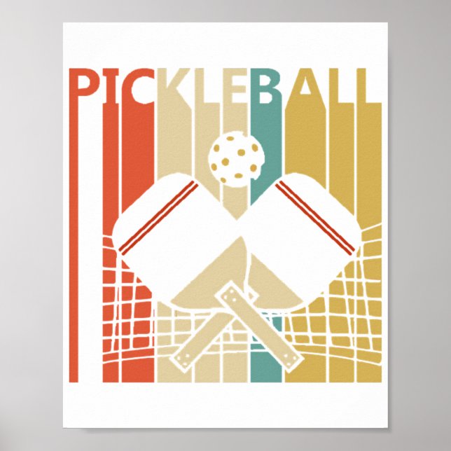 Póster Vintage Retro Pickleball (Frente)
