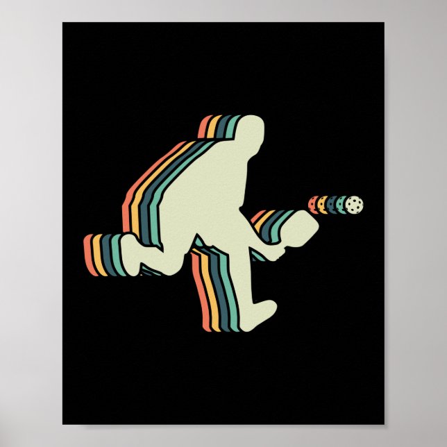 Póster Vintage Retro Pickleball (Frente)