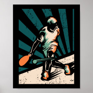 Póster Vintage Retro Pickleball