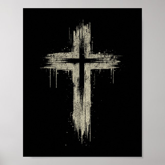 Póster Vintage Retro Style Nge Christian Cross  (Frente)