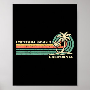 Póster Vintage Retro vacaciones de verano California Impe
