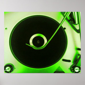 Póster Vintage Retro Vinyl Record Player