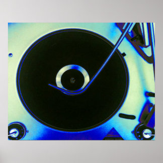 Póster Vintage Retro Vinyl Record Player