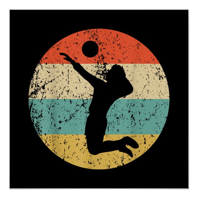 Póster Vintage Retro Volleyball (Anverso)