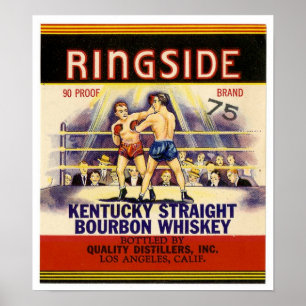 Póster Vintage Ringside Kentucky Straight Bourbon Whiskey