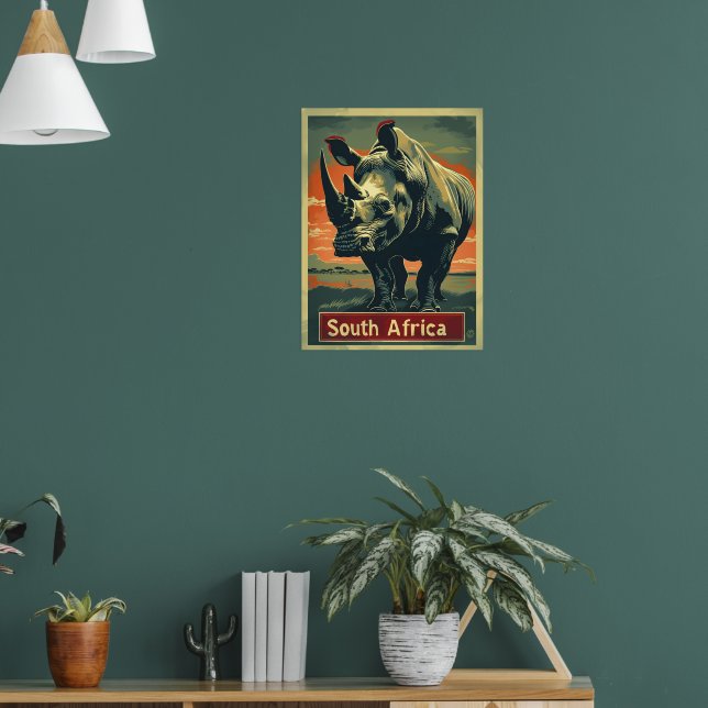 Póster Vintage rinoceronte (Salón 1)