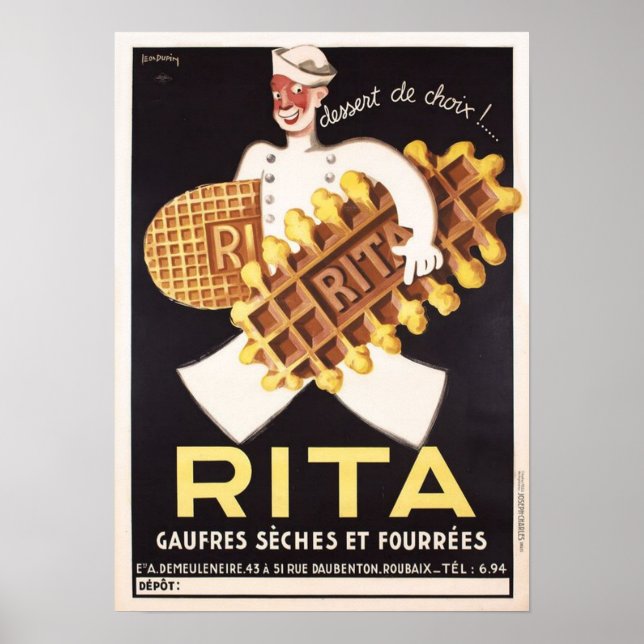 Póster Vintage Rita Biscuit Ad (Frente)