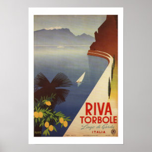Póster Vintage Riva Torbole Lago de Garda Poster de Itali