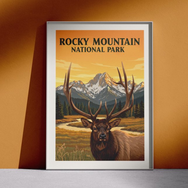 Póster Vintage Rocky Mountain National Park (Subido por el creador)