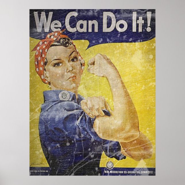 Póster Vintage Rosie The Riveter (Frente)