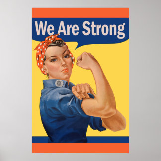 Póster Vintage Rosie the Riveter Feminism