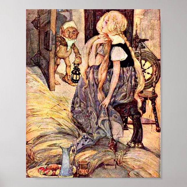 Póster Vintage Rumpelstiltskin Ilustracion (Frente)