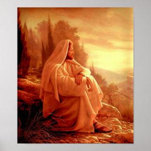 Póster Vintage, sagrado Jesús, artista, poster