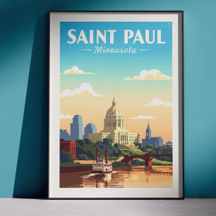 Póster Vintage Saint Paul Minnesota