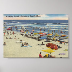 Póster Vintage Salisbury Beach, Mass - Ocean Scene