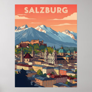 Póster Vintage Salzburg Austria