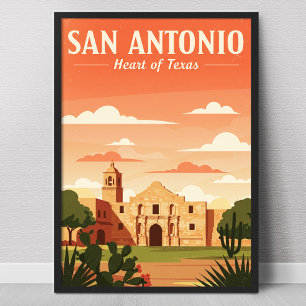 Póster Vintage San Antonio