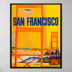 Póster Vintage San Fancisco Travel Poster